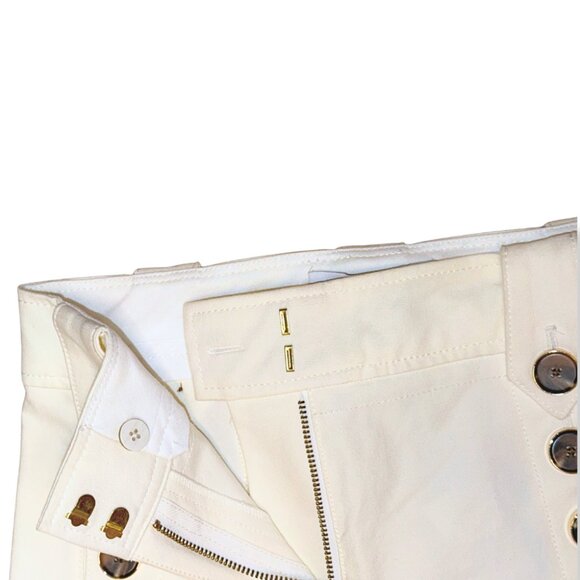 Derek Lam 10 Crosby Cream White Flare Pants Size 0 XS High Waisted Ankle Length - Picture 7 of 9
